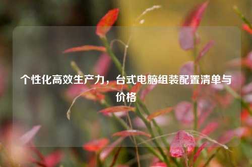 个性化高效生产力，台式电脑组装配置清单与价格