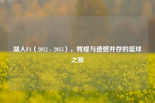 湖人F4(2012 - 2013),辉煌与遗憾并存的篮球之旅