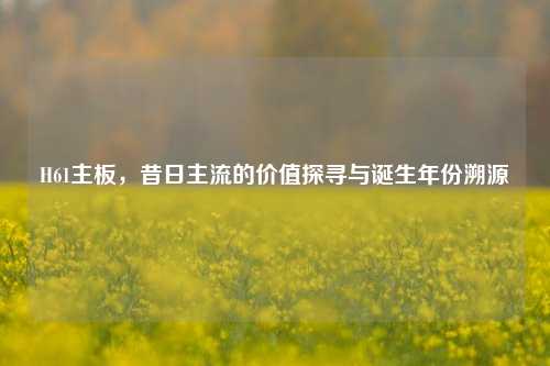 H61主板，昔日主流的价值探寻与诞生年份溯源