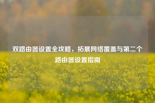 双路由器设置全攻略，拓展网络覆盖与第二个路由器设置指南