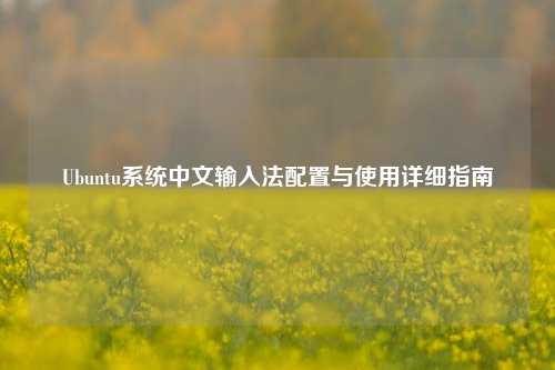 Ubuntu系统中文输入法配置与使用详细指南