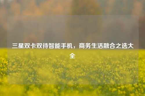 三星双卡双待智能手机，商务生活融合之选大全