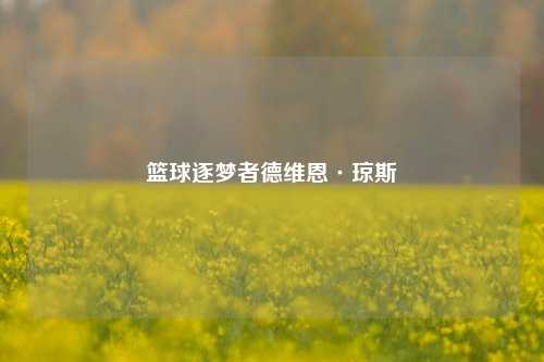 篮球逐梦者德维恩·琼斯
