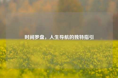 时间罗盘，人生导航的独特指引