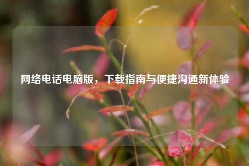 网络电话电脑版，下载指南与便捷沟通新体验