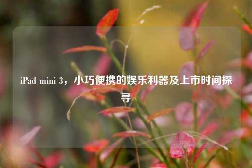 iPad mini 3，小巧便携的娱乐利器及上市时间探寻
