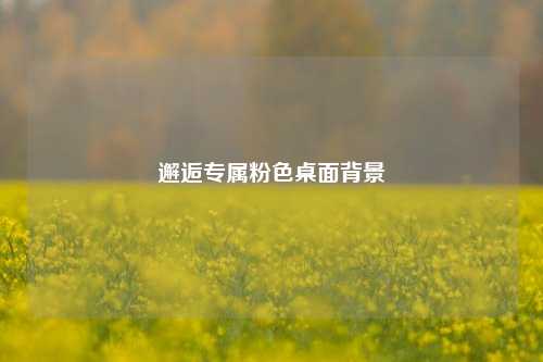 邂逅专属粉色桌面背景