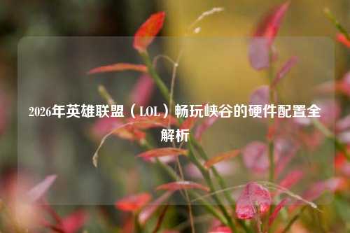 2026年英雄联盟（LOL）畅玩峡谷的硬件配置全解析