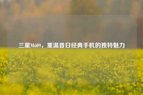 三星M609，重温昔日经典手机的独特魅力