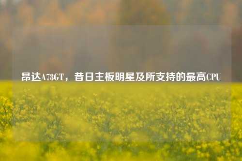 昂达A78GT,昔日主板明星及所支持的最高CPU