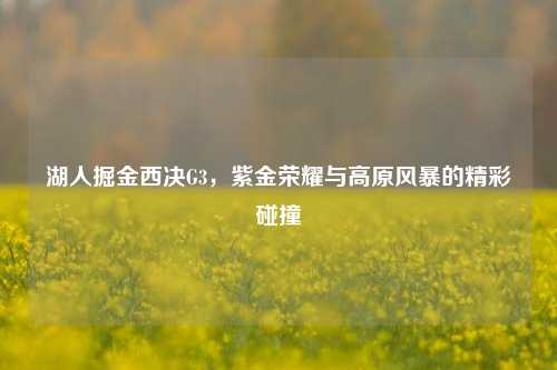 湖人掘金西决G3,紫金荣耀与高原风暴的精彩碰撞