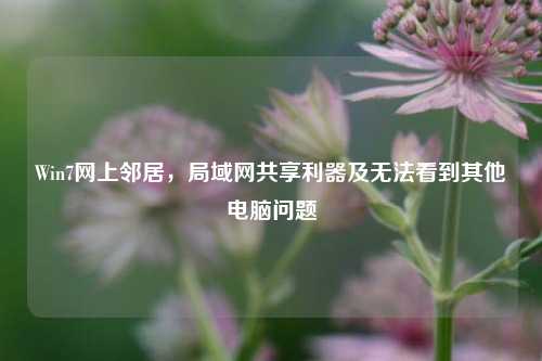 Win7网上邻居，局域网共享利器及无法看到其他电脑问题
