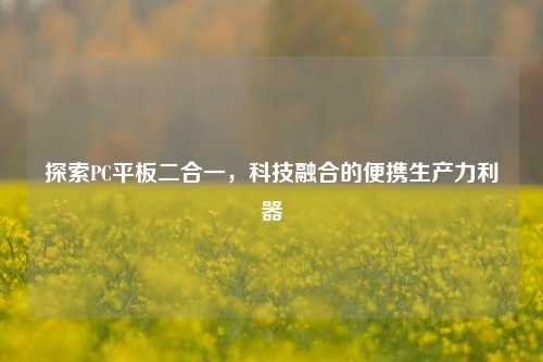 探索PC平板二合一，科技融合的便携生产力利器