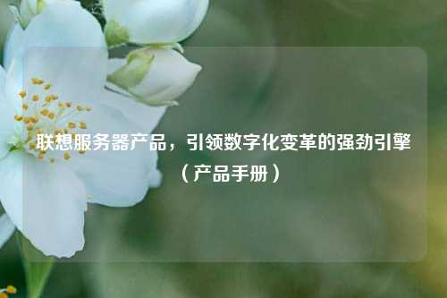 联想服务器产品，引领数字化变革的强劲引擎（产品手册）