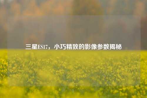 三星ES17,小巧精致的影像参数揭秘