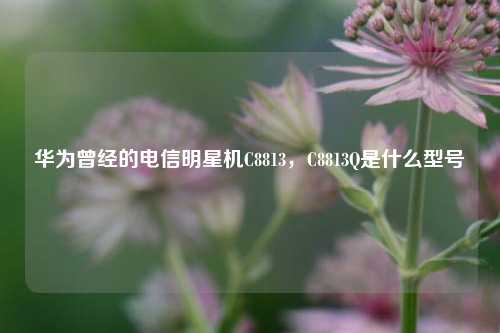 华为曾经的电信明星机C8813,C8813Q是什么型号