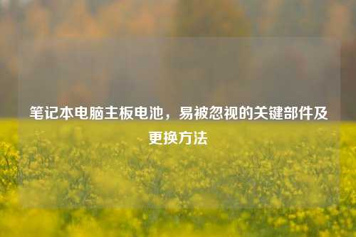 笔记本电脑主板电池，易被忽视的关键部件及更换方法