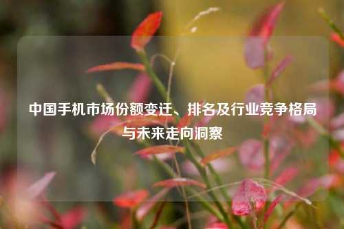 中国手机市场份额变迁、排名及行业竞争格局与未来走向洞察