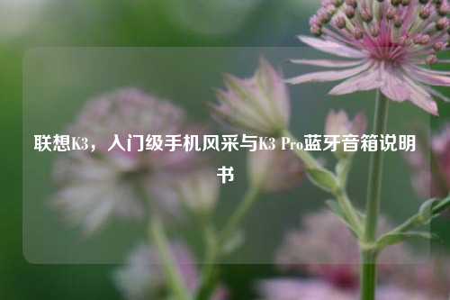 联想K3,入门级手机风采与K3 Pro蓝牙音箱说明书