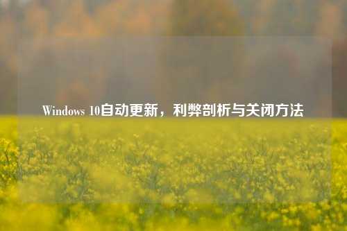 Windows 10自动更新，利弊剖析与关闭方法