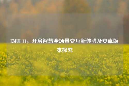 EMUI 11,开启智慧全场景交互新体验及安卓版本探究