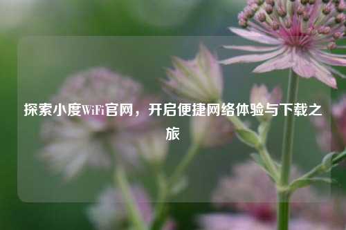 探索小度WiFi官网,开启便捷网络体验与下载之旅
