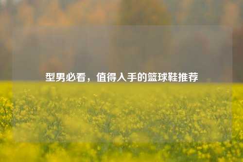 型男必看，值得入手的篮球鞋推荐