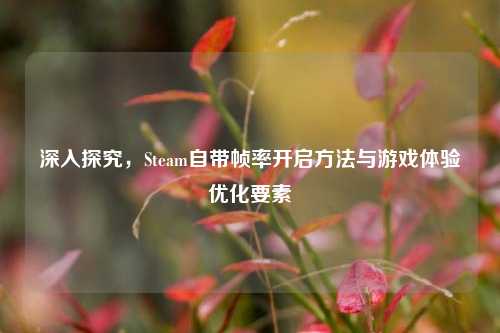 深入探究，Steam自带帧率开启方法与游戏体验优化要素