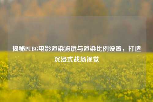 揭秘PUBG电影渲染滤镜与渲染比例设置，打造沉浸式战场视觉