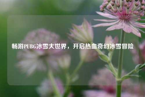 畅游PUBG冰雪大世界,开启热血奇幻冰雪冒险