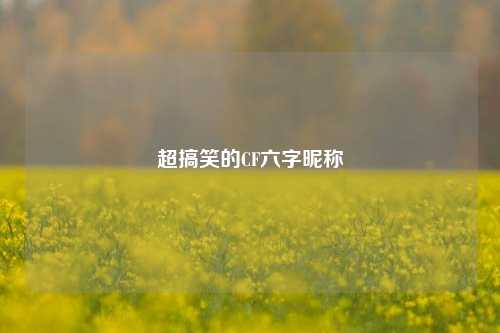 超搞笑的CF六字昵称