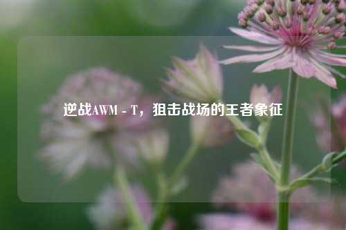 逆战AWM - T,狙击战场的王者象征