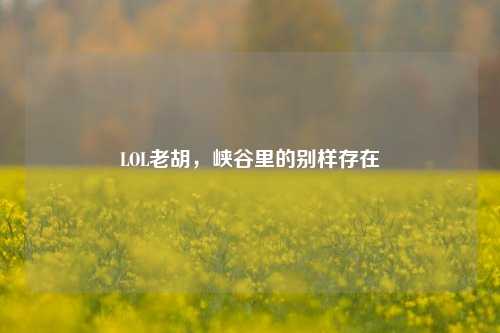 LOL老胡，峡谷里的别样存在