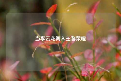 当李云龙闯入王者荣耀