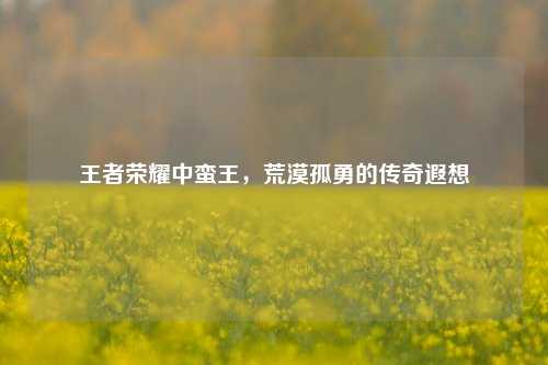 王者荣耀中蛮王，荒漠孤勇的传奇遐想