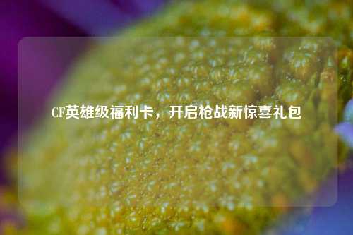 CF英雄级福利卡，开启枪战新惊喜礼包