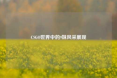 CSGO世界中的9妹风采展现
