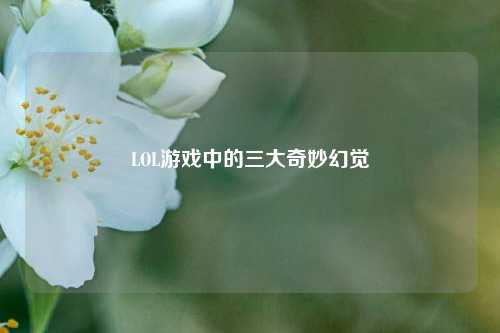 LOL游戏中的三大奇妙幻觉