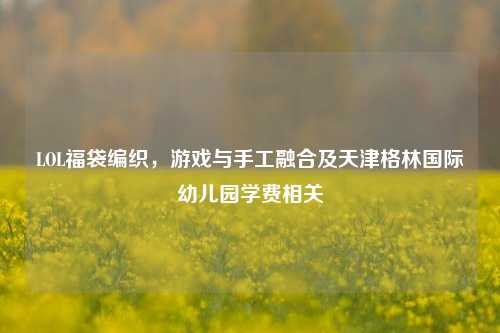 LOL福袋编织,游戏与手工融合及天津格林国际幼儿园学费相关