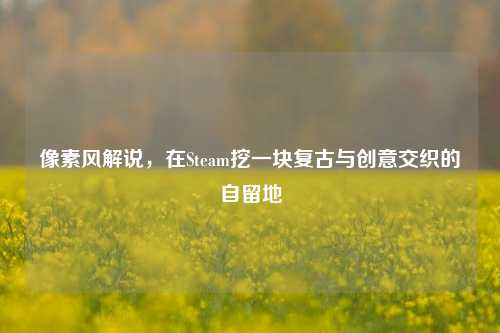 像素风解说，在Steam挖一块复古与创意交织的自留地
