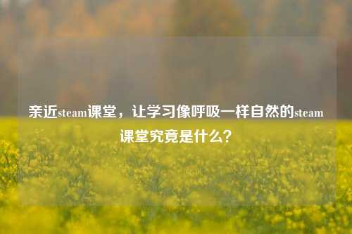 亲近steam课堂，让学习像呼吸一样自然的steam课堂究竟是什么？