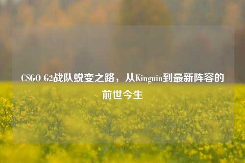 CSGO G2战队蜕变之路，从Kinguin到最新阵容的前世今生