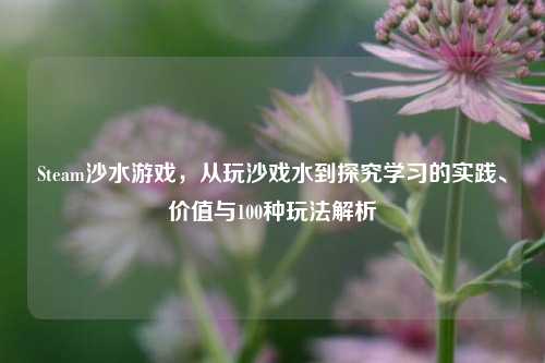 Steam沙水游戏，从玩沙戏水到探究学习的实践、价值与100种玩法解析