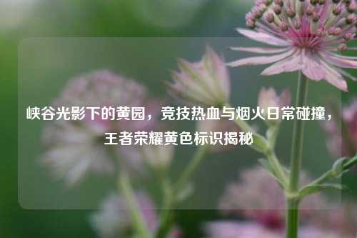 峡谷光影下的黄园，竞技热血与烟火日常碰撞，王者荣耀黄色标识揭秘