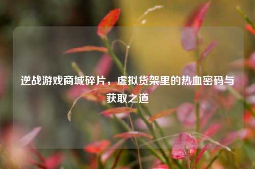 逆战游戏商城碎片，虚拟货架里的热血密码与获取之道
