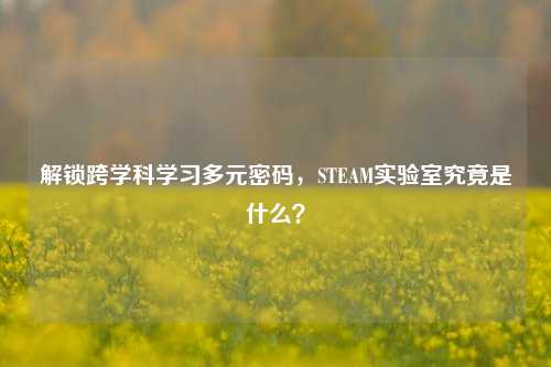 解锁跨学科学习多元密码，STEAM实验室究竟是什么？