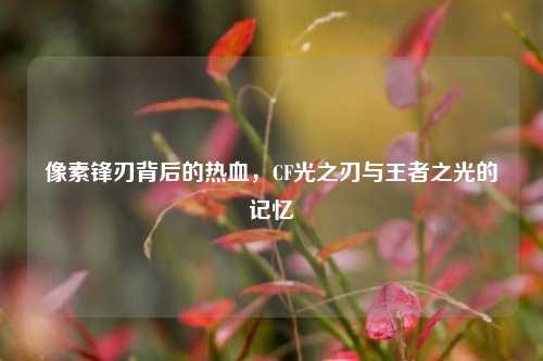 像素锋刃背后的热血,CF光之刃与王者之光的记忆