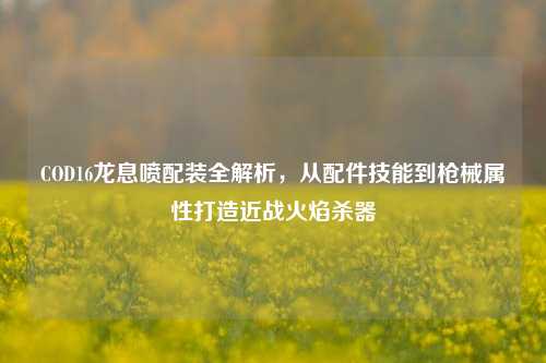 COD16龙息喷配装全解析,从配件技能到枪械属性打造近战火焰杀器