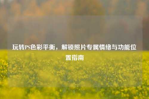 玩转PS色彩平衡,解锁照片专属情绪与功能位置指南