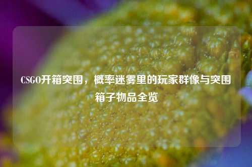 CSGO开箱突围，概率迷雾里的玩家群像与突围箱子物品全览